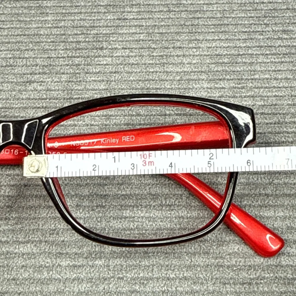 Revlon Kinley‎ Red Black Rectangular Reading Glasses